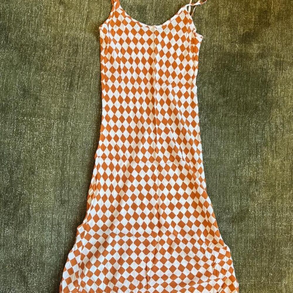 Holiday-the-label Women's Orange and White Dress